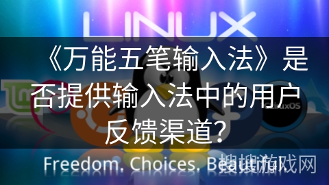 《万能五笔输入法》是否提供输入法中的用户反馈渠道？