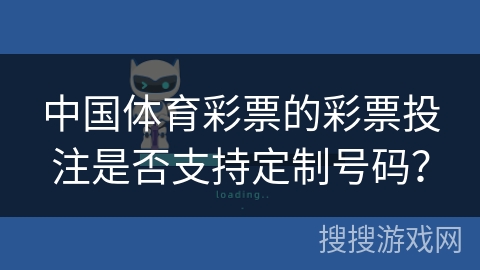 中国体育彩票的彩票投注是否支持定制号码？