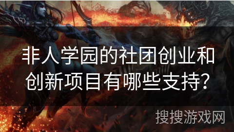 非人学园的社团创业和创新项目有哪些支持？