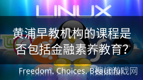 黄浦早教机构的课程是否包括金融素养教育？