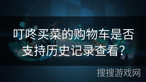 叮咚买菜的购物车是否支持历史记录查看？