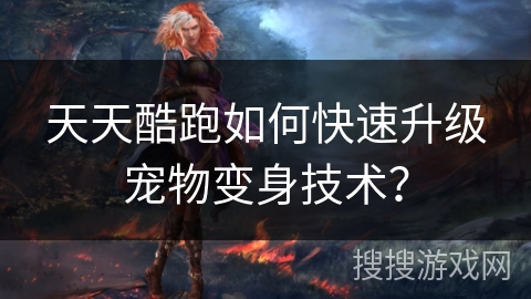 天天酷跑如何快速升级宠物变身技术？