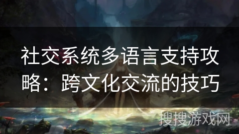 社交系统多语言支持攻略：跨文化交流的技巧
