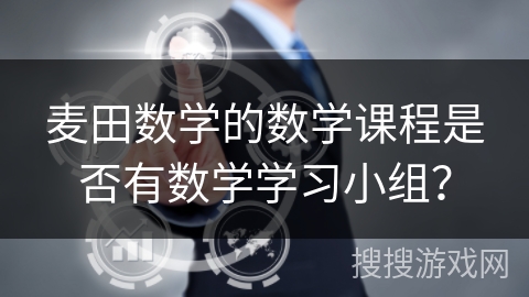 麦田数学的数学课程是否有数学学习小组？