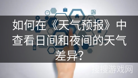 如何在《天气预报》中查看日间和夜间的天气差异？