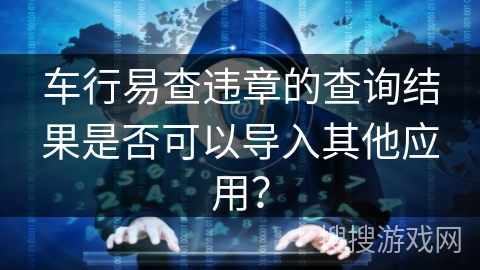 车行易查违章的查询结果是否可以导入其他应用？