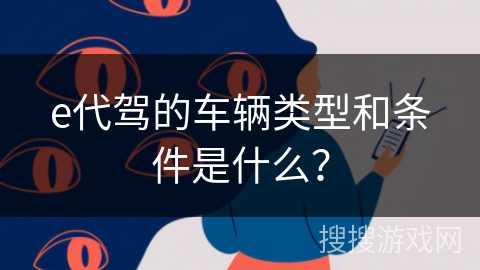 e代驾的车辆类型和条件是什么？