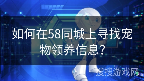 如何在58同城上寻找宠物领养信息？