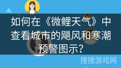 如何在《微鲤天气》中查看城市的飓风和寒潮预警图示？