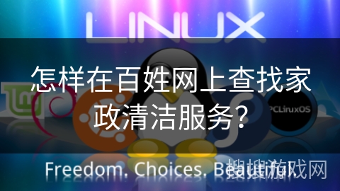 怎样在百姓网上查找家政清洁服务？