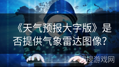 《天气预报大字版》是否提供气象雷达图像？