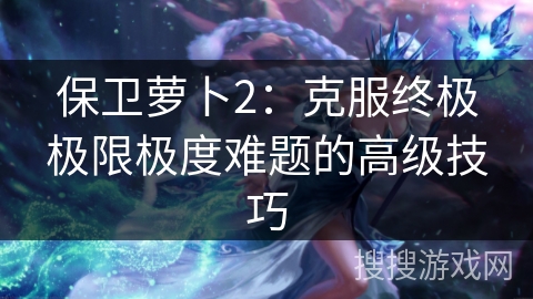 保卫萝卜2：克服终极极限极度难题的高级技巧