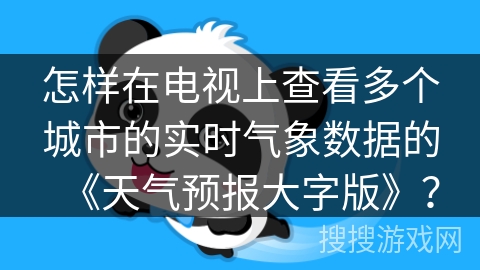 怎样在电视上查看多个城市的实时气象数据的《天气预报大字版》？