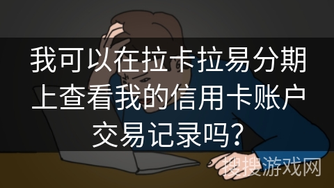 我可以在拉卡拉易分期上查看我的信用卡账户交易记录吗？