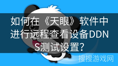 如何在《天眼》软件中进行远程查看设备DDNS测试设置？