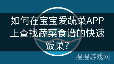 如何在宝宝爱蔬菜APP上查找蔬菜食谱的快速饭菜？