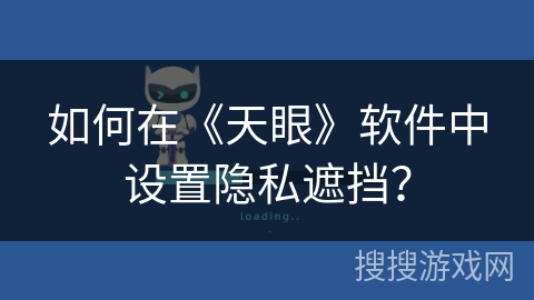 如何在《天眼》软件中设置隐私遮挡？