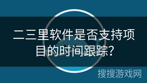 二三里软件是否支持项目的时间跟踪？