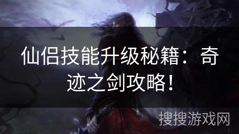 仙侣技能升级秘籍：奇迹之剑攻略！