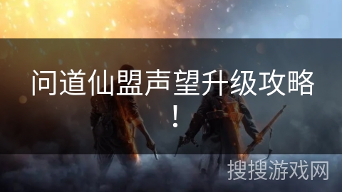 问道仙盟声望升级攻略！