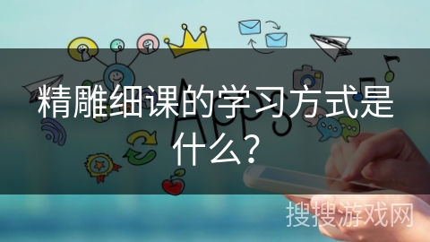 精雕细课的学习方式是什么？