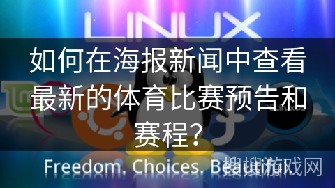 如何在海报新闻中查看最新的体育比赛预告和赛程？