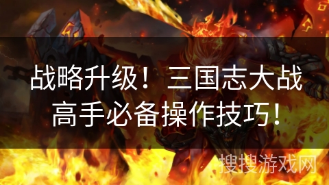 战略升级！三国志大战高手必备操作技巧！