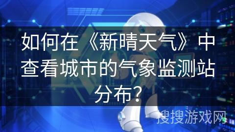 如何在《新晴天气》中查看城市的气象监测站分布？