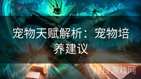 宠物天赋解析：宠物培养建议