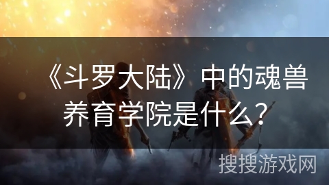 《斗罗大陆》中的魂兽养育学院是什么？