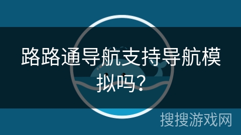 路路通导航支持导航模拟吗？