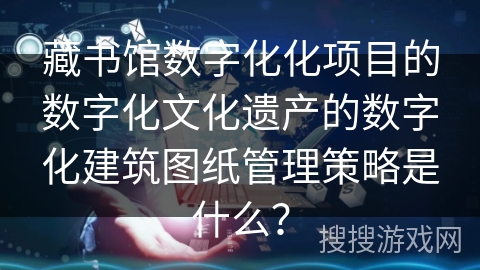藏书馆数字化化项目的数字化文化遗产的数字化建筑图纸管理策略是什么？