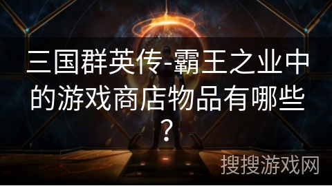 三国群英传-霸王之业中的游戏商店物品有哪些？