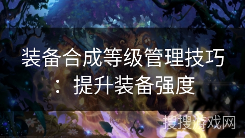 装备合成等级管理技巧：提升装备强度