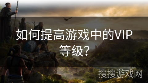 如何提高游戏中的VIP等级？