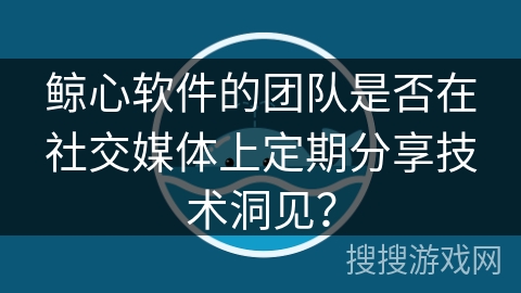 鲸心软件的团队是否在社交媒体上定期分享技术洞见？