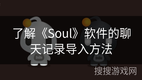了解《Soul》软件的聊天记录导入方法
