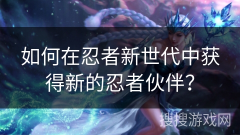 如何在忍者新世代中获得新的忍者伙伴？