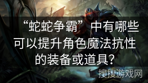 “蛇蛇争霸”中有哪些可以提升角色魔法抗性的装备或道具？