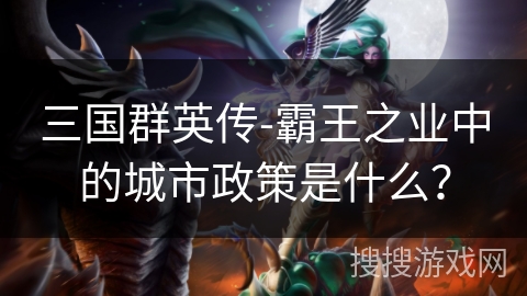 三国群英传-霸王之业中的城市政策是什么？