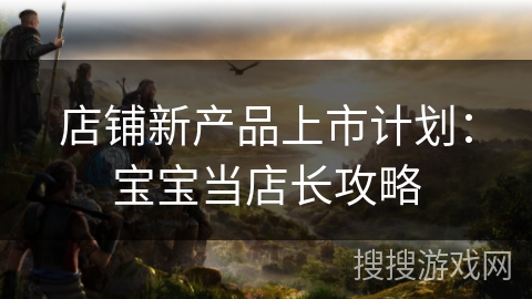 店铺新产品上市计划：宝宝当店长攻略