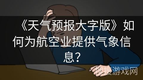 《天气预报大字版》如何为航空业提供气象信息？