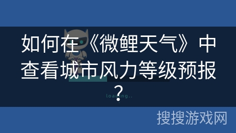 如何在《微鲤天气》中查看城市风力等级预报？