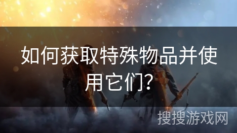 如何获取特殊物品并使用它们？