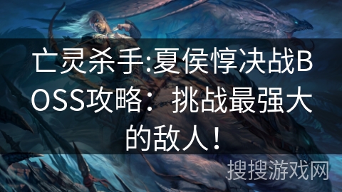 亡灵杀手:夏侯惇决战BOSS攻略：挑战最强大的敌人！