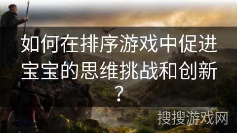 如何在排序游戏中促进宝宝的思维挑战和创新？