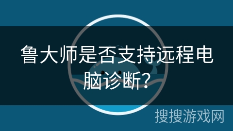 鲁大师是否支持远程电脑诊断？