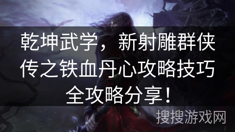 乾坤武学，新射雕群侠传之铁血丹心攻略技巧全攻略分享！