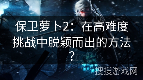 保卫萝卜2：在高难度挑战中脱颖而出的方法？
