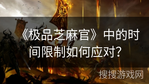 《极品芝麻官》中的时间限制如何应对？